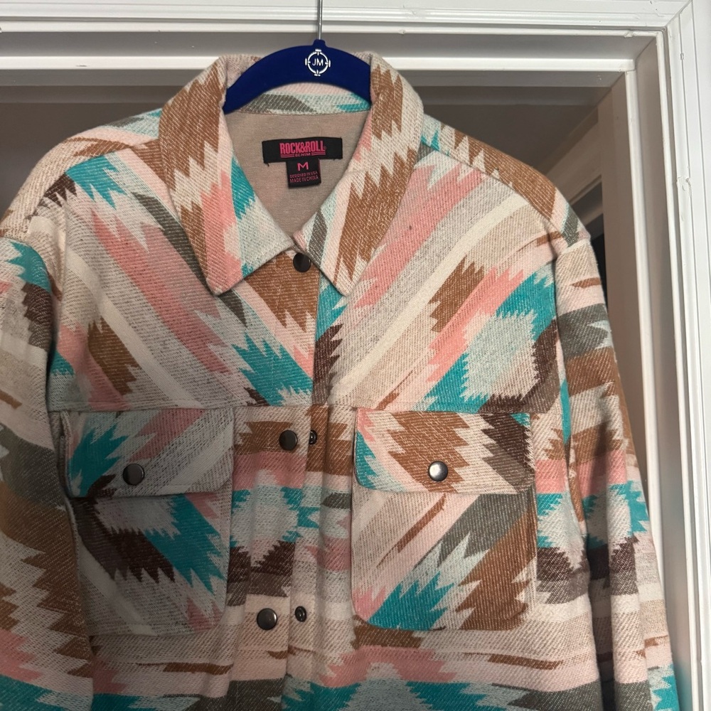Pendleton Multicolor Geometric Shirt Jacket - image 3